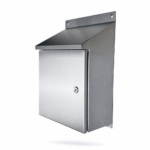 Sloping roof stainless steel enclosure  300x300x150mm (HxWxD) - Image 3