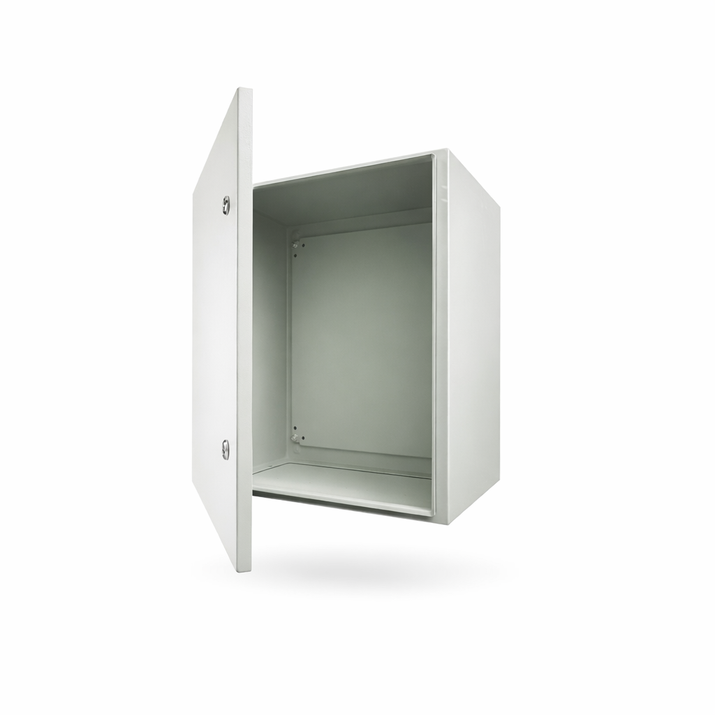 Biig-Energy-Enclosure-BT-CSPC605030-inside.png Box Type Carbon Steel Enclosure Powder Coated Grey 600x500x300(HxWxD) - Image 1