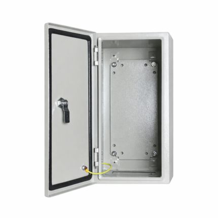 Box Type Galvanized Steel Enclosure Powder Coated Grey 400x200x250mm (HxWxD)