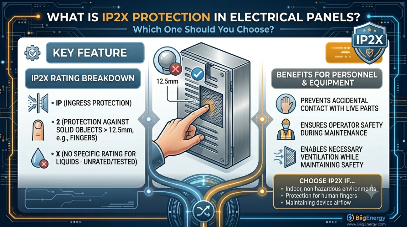 What is IP2X Protection in Electrical Panels?